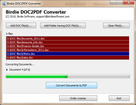 Migration of DOC to PDF 2.5