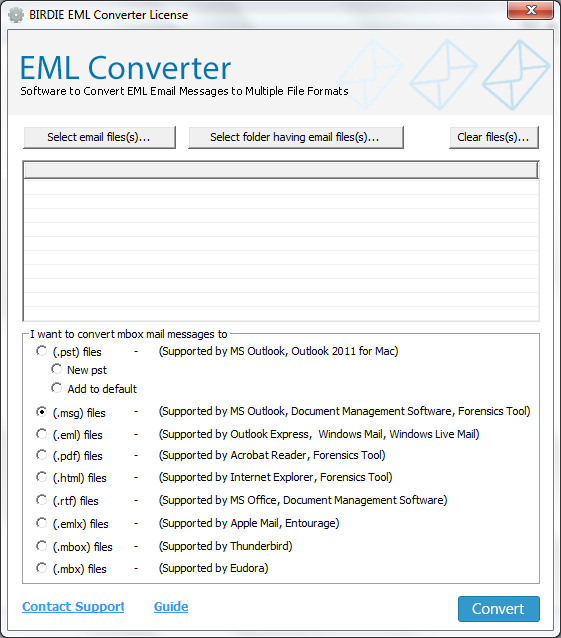 Windows 7 Birdie EML Converter 6.9.1 full