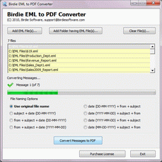 EML to PDF Converter of Birdie Software