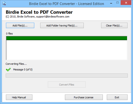 Launch Excel to PDF Converter