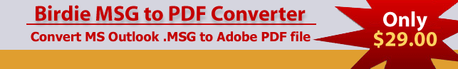 Birdie MSG to PDF Converter 