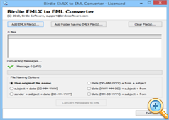 Lauch Software to convert EMLX emails