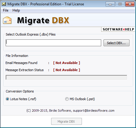 Launch Migrate DBX