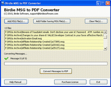 Outlook MSG Messages to PDF Documents