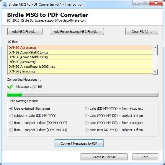 MSG Export to PDF  6.7