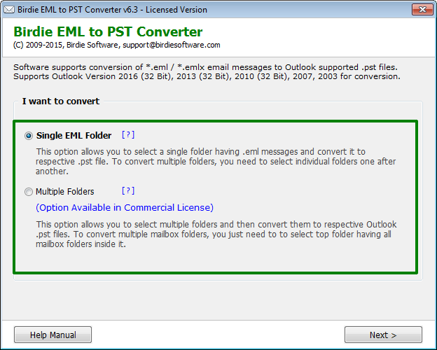 EML to PST Converter 6.3