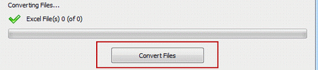 Click "Convert Files" to Start the XLSX to XLS Conversion process