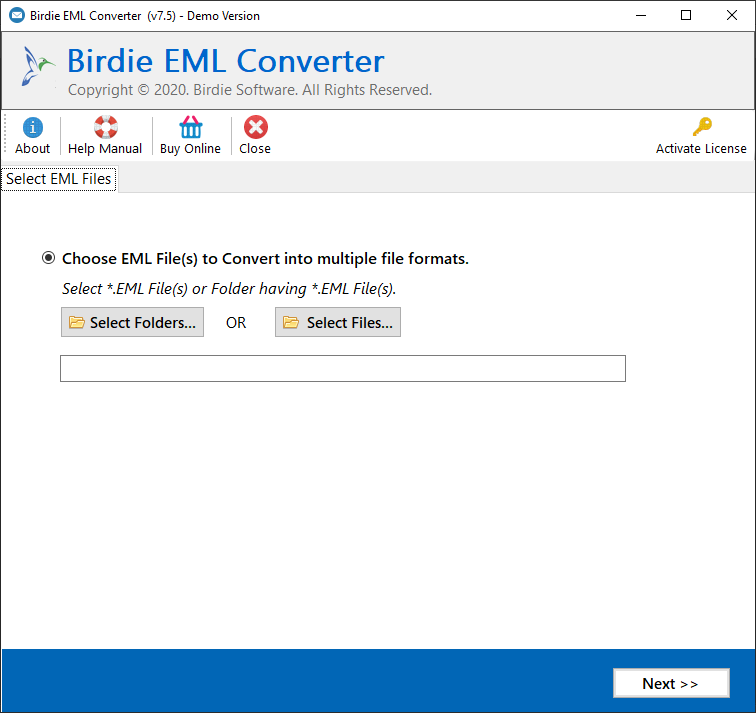 Launch EML Converter