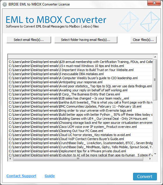Bulk Import EML to MBOX 5.0