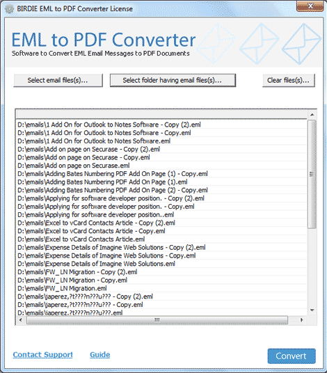 Birdie EML to PDF Converter screenshot