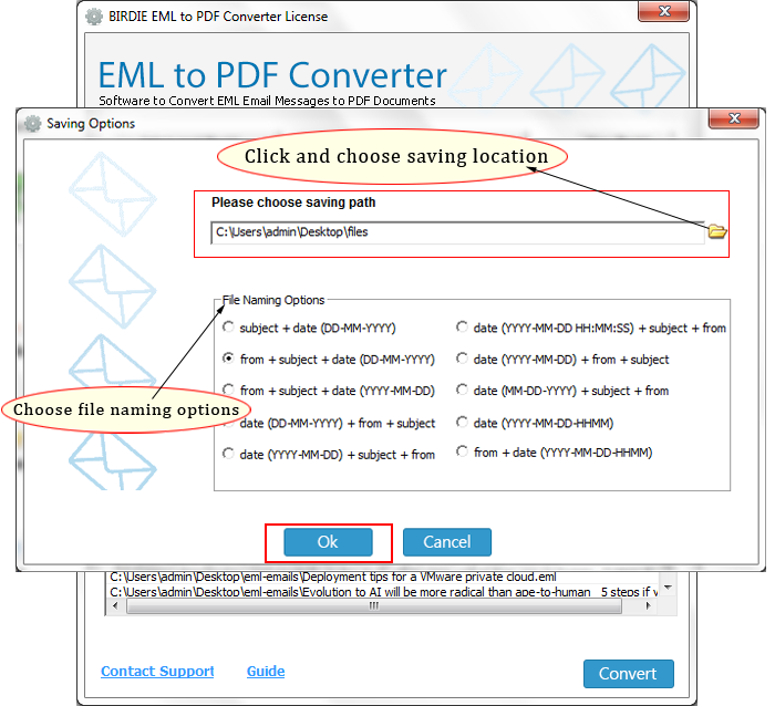 Select File Naming Format