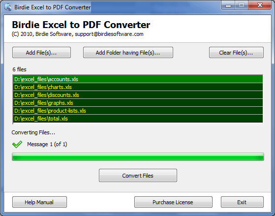 Convert Excel to PDF screenshot