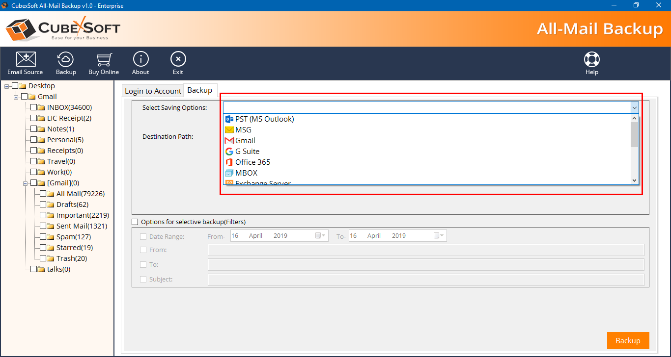 choose output format