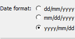 Date Format Saving Option