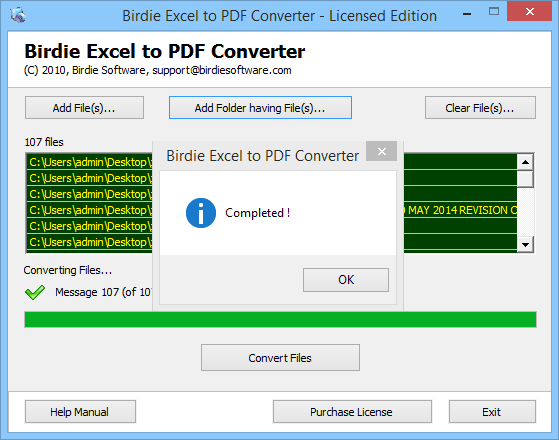 Convert Multiple Excel files to PDF using Excel to PDF