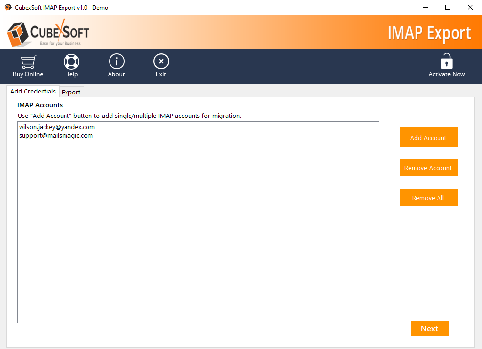 multiple imap accounts