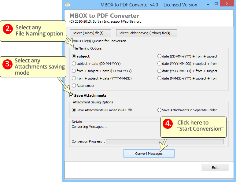 Select File Naming Option