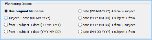 Choose the File name Option