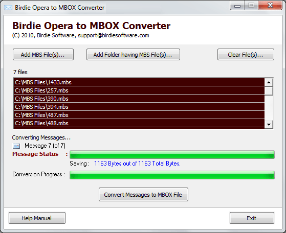 Convert Opera to MBOX screenshot