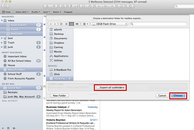 Convert Yosemite Emails to PDF